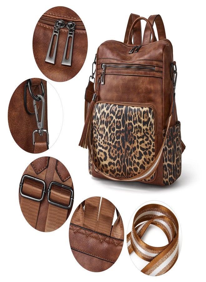 OPAGE Leather Backpack Purse for Women Fashion Tassel Ladies Shoulder Bags Designer Large Backpack Travel Bag - Image 4