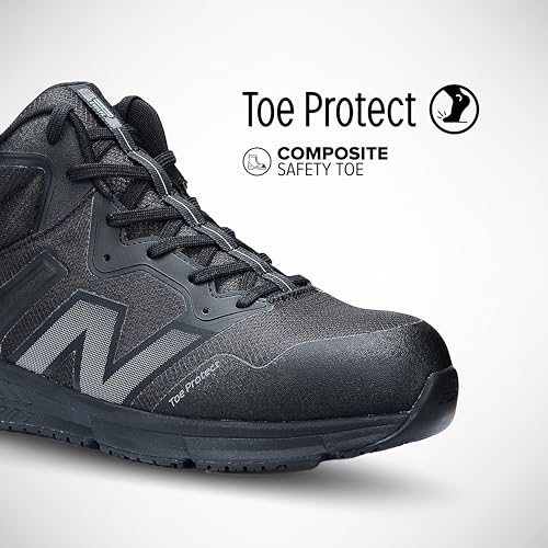 New Balance Evolve ESD Safety Shoes for Men - Non Slip Composite Toe Static Dissipative Electrical Hazard - Black, Mid - Image 2