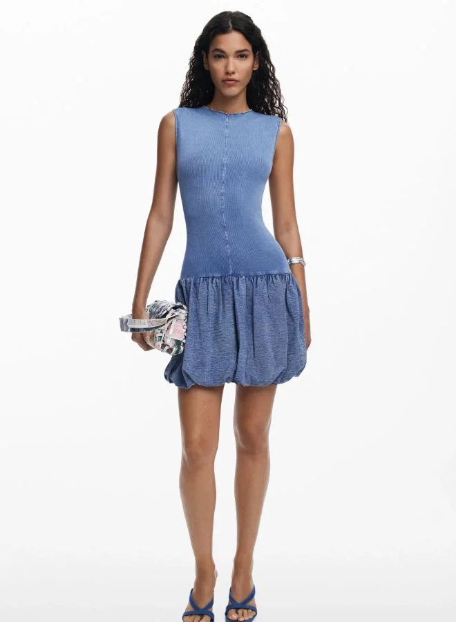 DESIGUAL SLEEVELESS FLARED DRESS