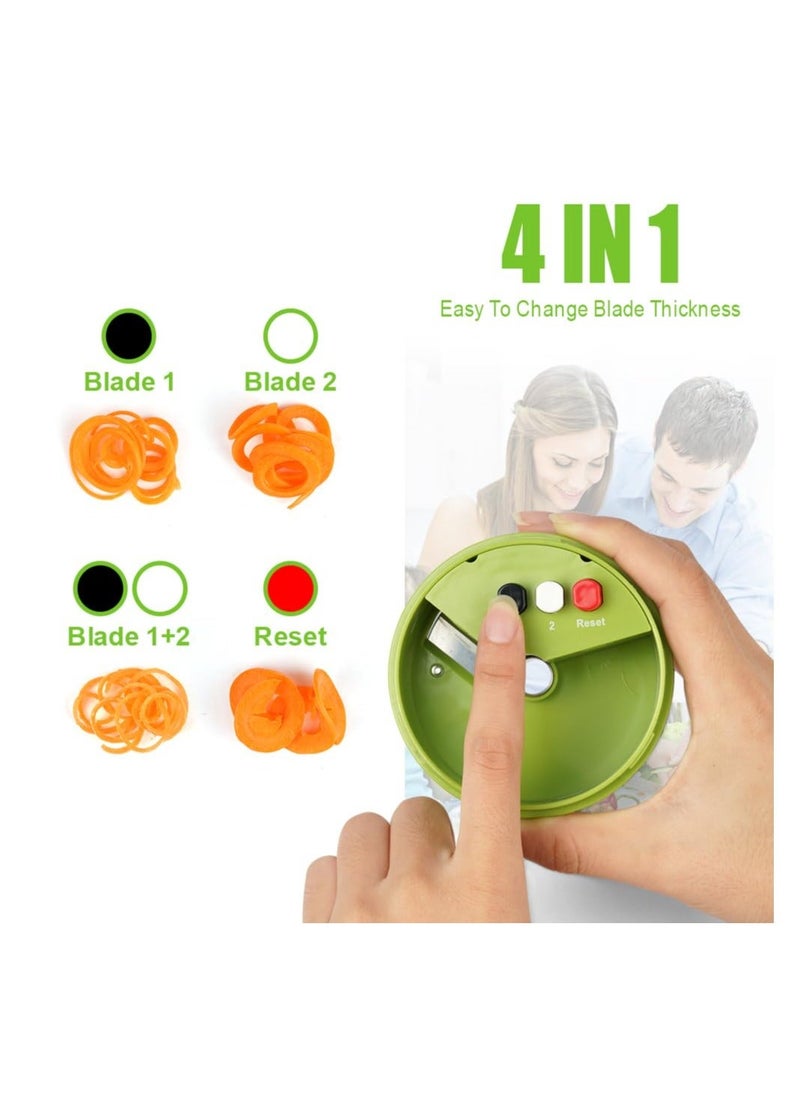 Y&D Handheld Spiralizer Vegetable Slicer, Upgrade 4 In 1 Adjustable Spiral Slicer Veggie Cutter Pasta Spaghetti Maker for Carrot, Fruit, Cucumber, Potato, Pumpkin, Zucchini, Noodle, Fries  - Image 4
