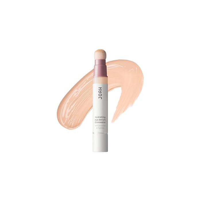 JOAH Perfect Complexion Under Eye Concealer and Serum, Korean Makeup, Hydrating Under Eye Concealer Stick for Dark Circles and Puffiness, Peptide Serum with Medium Coverage