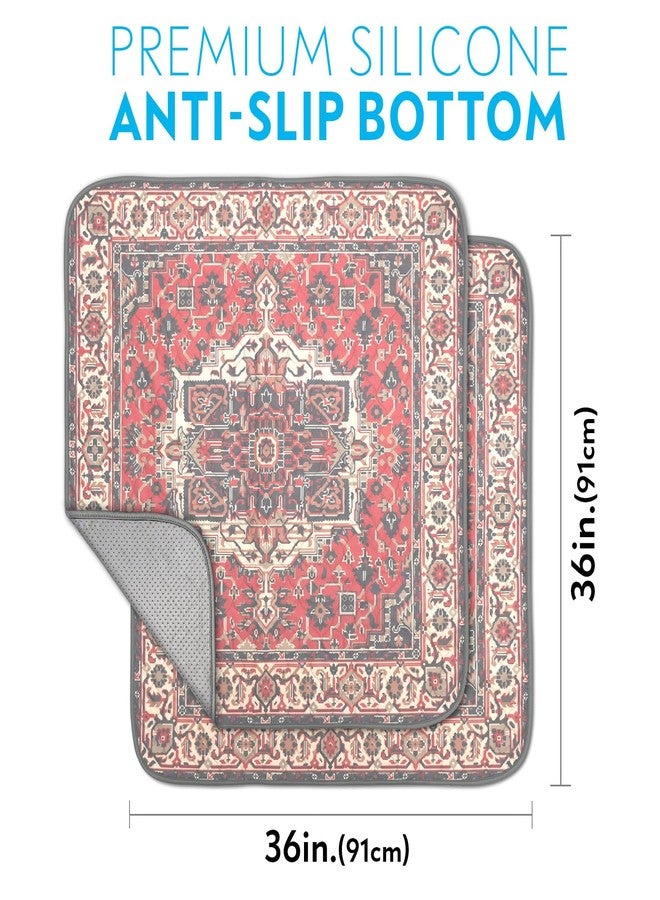 Paw Inspired Designer Print Dog Pads (2 Pack) | Premium Washable Pee Pads | Reusable Puppy Pads for Potty Training, Whelping, Waterproof Mat | Leakproof, Non-Slip Liner (Persian Style, 36" x 36" Size) - Image 2