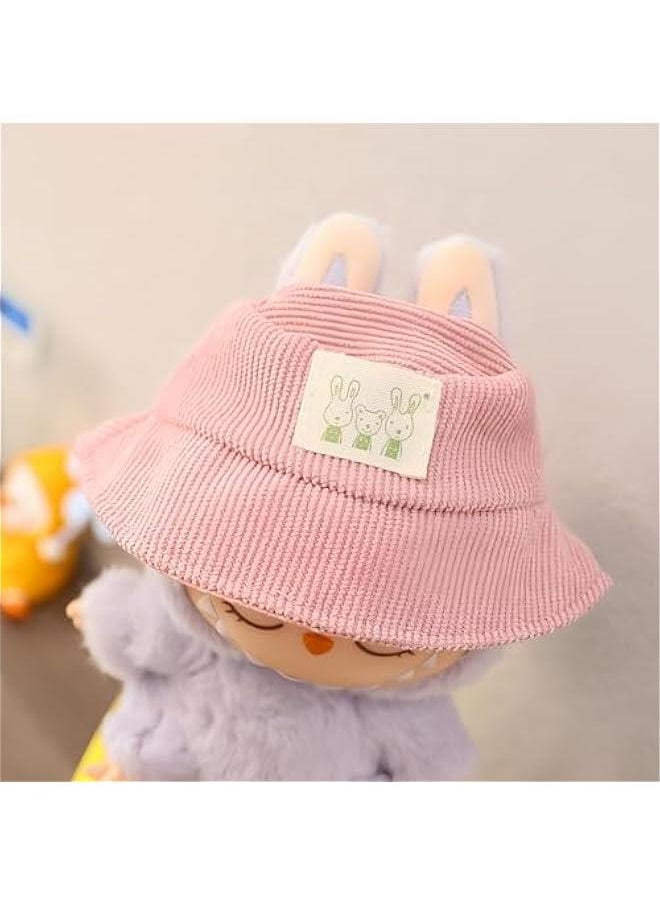 General Labubu Clothing and Keychain Set for 15cm  17cm Dolls: Cute Kawaii Hat, Overalls, and Accessories  - Image 3