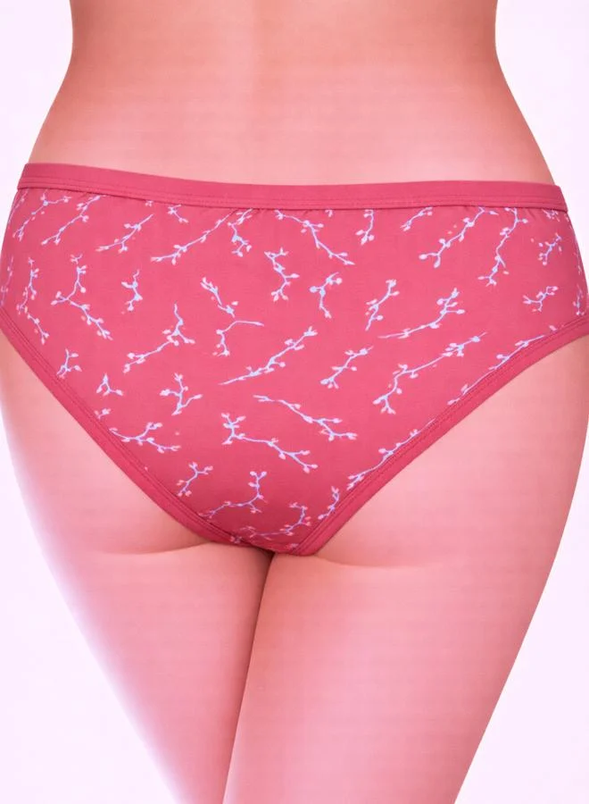 Take Two Pack of 3 - Printed Mid Rise Briefs By LAZZYCAT