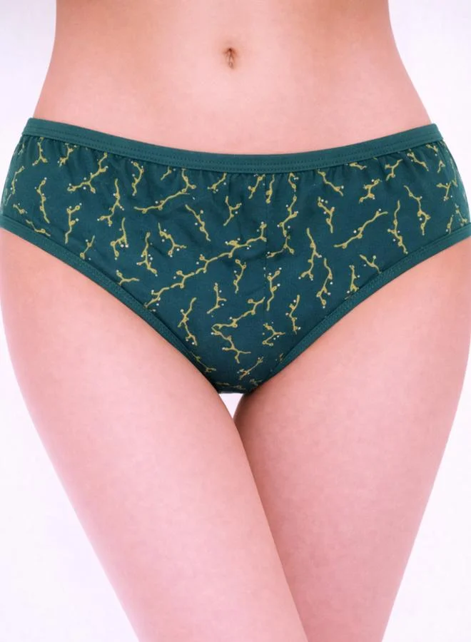 Take Two  Pack of 3 - Printed Mid Rise Briefs By LAZZYCAT for Women | Best Price UAE