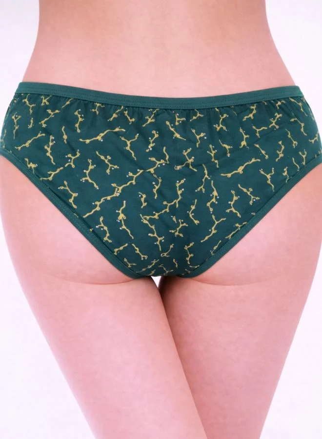 Take Two  Pack of 3 - Printed Mid Rise Briefs By LAZZYCAT for Women | Best Price UAE
