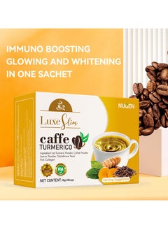 NUGEN Turmeric Coffee With Turmeric Powder, Glutathione Yeast,Fish Collagen 10 Bags  - Image 3