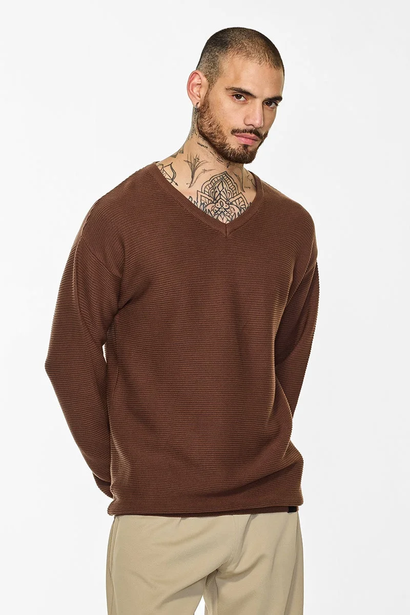 SNITCH Core Lab Hazelnut Textured Sweater