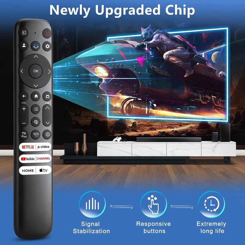OMAIC for TCL-Google-TV-Remote Control Replacement,RC813 Compatible with TCL Smart TVs QM8/QM7/S5/S4/S3/Q7/Q6/Q5 Series(Not for Roku TVs) - Image 4