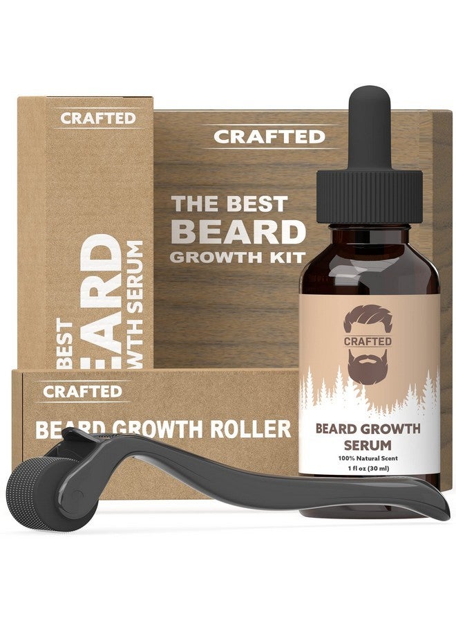 Crafted Beards Beard Growth Kit - Beard Growth Roller - Beard Growth Oil - Beard Roller - Beard Grower - 30 day supply - Image 1