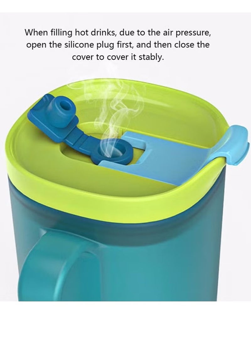 Gonice Toddler Sippy Cups, Toddler Drinks Water Bottles Trainer Cup with Handles, 300ML Spill-Proof Sippy Cups for Toddlers 6 Months+, Children's Milk Cup with Scale, Children Portable Reusable Cup (Green) - Image 2