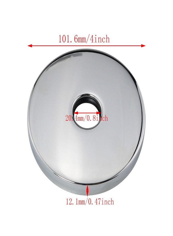 DGBRSM 4'' Oversized Shower Arm Flange Universal Replacement Escutcheon Cover Plate Extra Large Round Escutcheon Cover Plate for Shower Head Arm, Chrome - Image 2