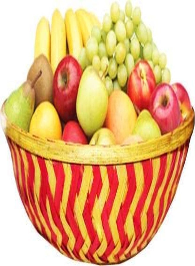 Avika Bamboo Basket for Home, Kitchen & FESTIVEL Gift Decoration, Gift Decoration, Food Serving Bowl, Used for Snacks, Decor Your Dinning Table, Size :-9" x 3" (Pack of 10) - Image 2