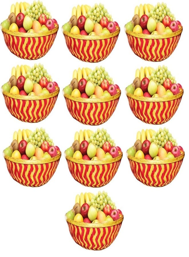 Avika Bamboo Basket for Home, Kitchen & FESTIVEL Gift Decoration, Gift Decoration, Food Serving Bowl, Used for Snacks, Decor Your Dinning Table, Size :-9" x 3" (Pack of 10) - Image 1