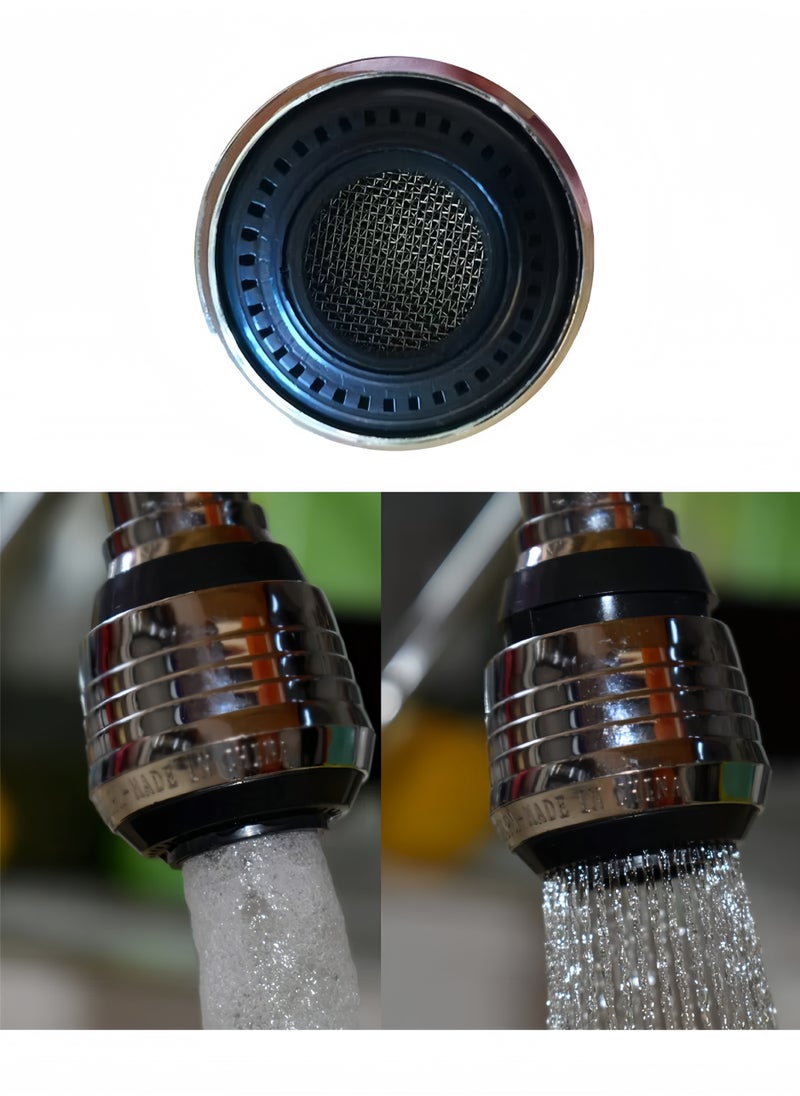 CHU DAI - Flexible Faucet Sprayer Attachment 360 ° Kitchen Sink Aerator Extender ABS Polished Chrome for Cold Hot Water (Silver） - Image 1