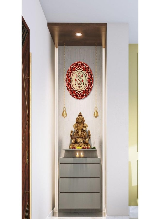 Gloridec 3D Multilayered Ganesha Wall Art | Colourful Wooden Ganpati Mandala Décor for Living Room, Pooja Room & Main Door | MDF Wall Hanging (12 Inch) - Image 5