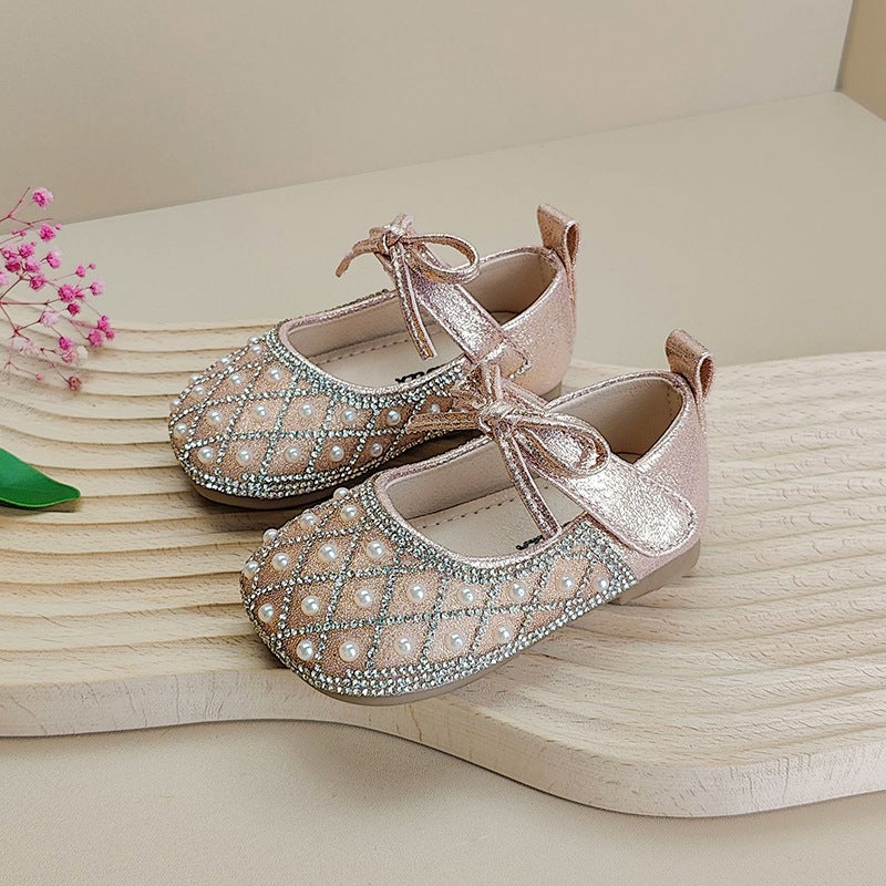 Girl'S Small Leather Shoes Spring New One-Year-Old Girl'S Soft-Sole Princess Shoes Baby Children'S Children'S Non-Slip Walking Shoes - Image 1
