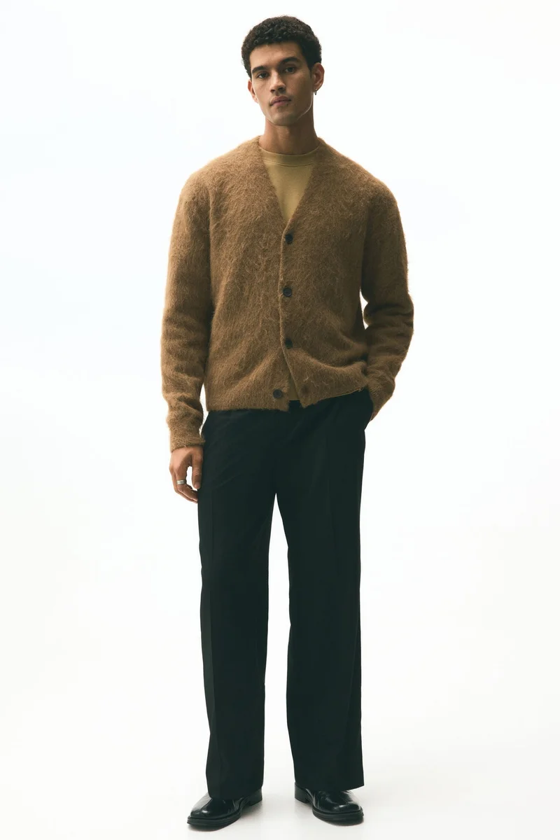 اتش اند ام كارديغان من نسيج منفوش بقصّة واسعة