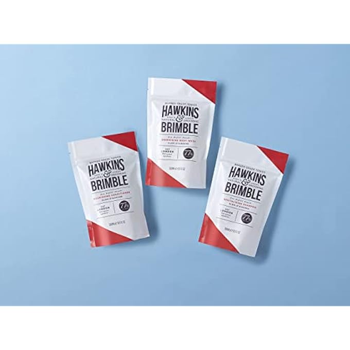Hawkins & Brimble SHAMPOO ECO-REFILL POUCH - 300ML FOR MEN REVITALISE HAIR DRY SCALP | ECO FRIENDLY REFILL POUCHES (SHAMPOO REFILL POUCH) - Image 3