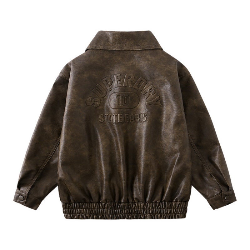 New Leather Jacket 2025 Style -Selling Product Boys' Clothing E-Commerce Bestseller Spring Season - Image 5