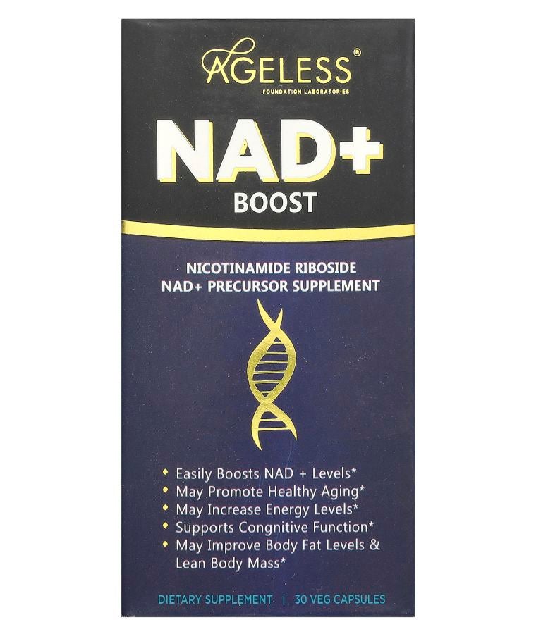 Ageless Foundation Laboratories NAD+ Boost 30 Veg Capsules