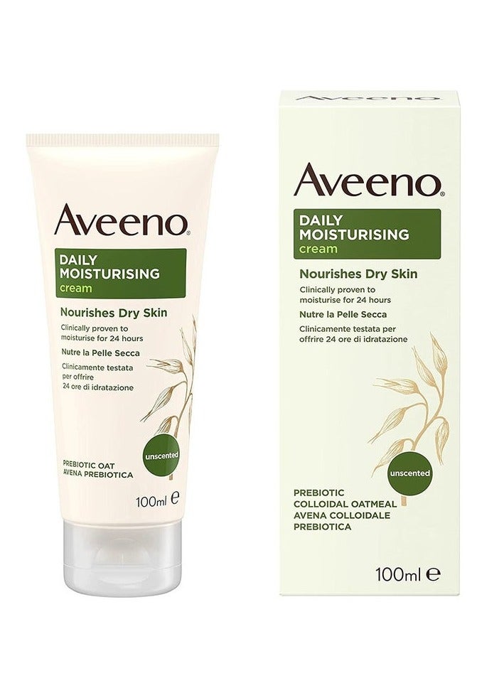 Aveeno Daily Moisturising Cream Nourishes Dry Skin 100ml - Image 2