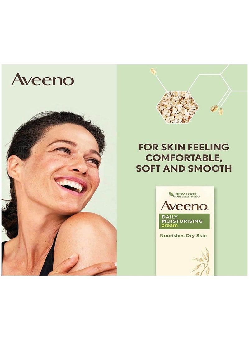 Aveeno Daily Moisturising Cream Nourishes Dry Skin 100ml - Image 3