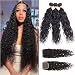 ROYAL IMPRESSION 12A Water Wave Bundles with Closure Human Hair (18 20 22+16") 100% Unprocessed Virgin Brazilian Human Hair Wave 3 Bundles with 4Ã—4 Lace Closure Natural Color - Image 2