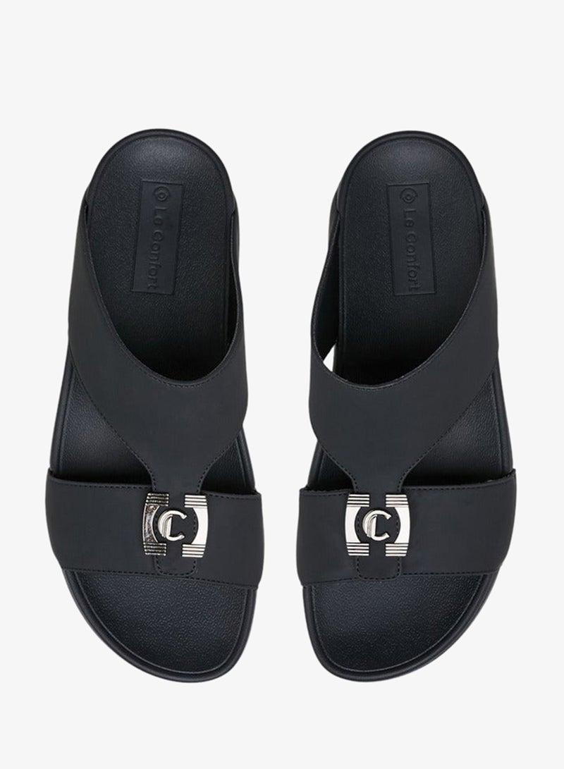 Le Confort Men Metal Accent Slip-On Comfort Sandals - Image 2
