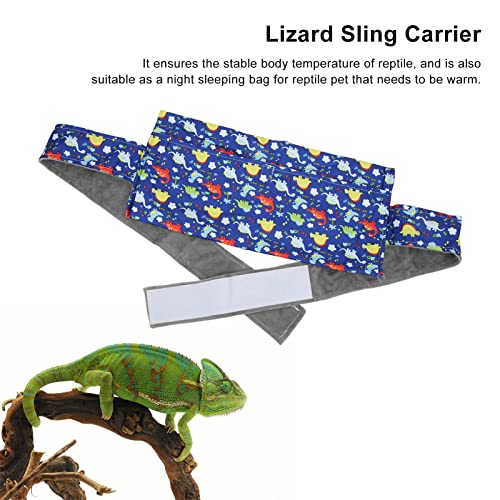 Liujaos Lizard Carrier Large Space Reptile Sling Carrier Cotton Flannel Comfortable for Bearded Dragon Guinea Pigs - Image 3