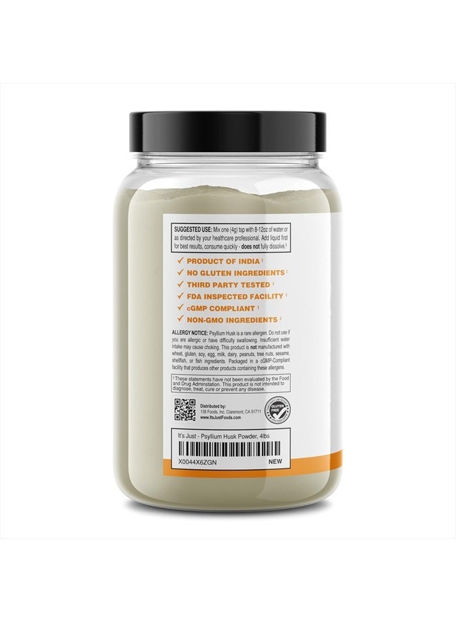 It's Just! Pack Of 1 Psyllium Husk Powder Easy Mixing Dietary Fiber Cleanse Your Digestive System Finely Ground Powder 4 Pound - Image 3