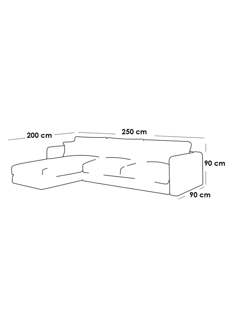 Betak Swedish Wood and Linen L-Shape Sofa - Beige - Image 2
