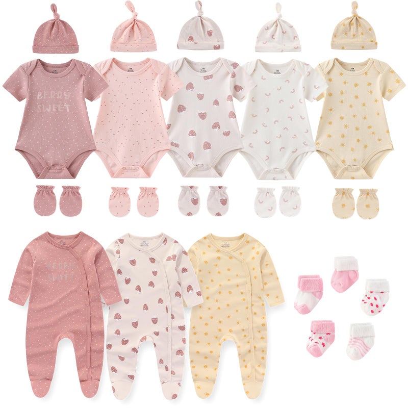 Ruliby New Born Clothes Cotton Layette Gift Outfit Set Baby Girl Clothing and Accessories 0-3 Months - Image 2