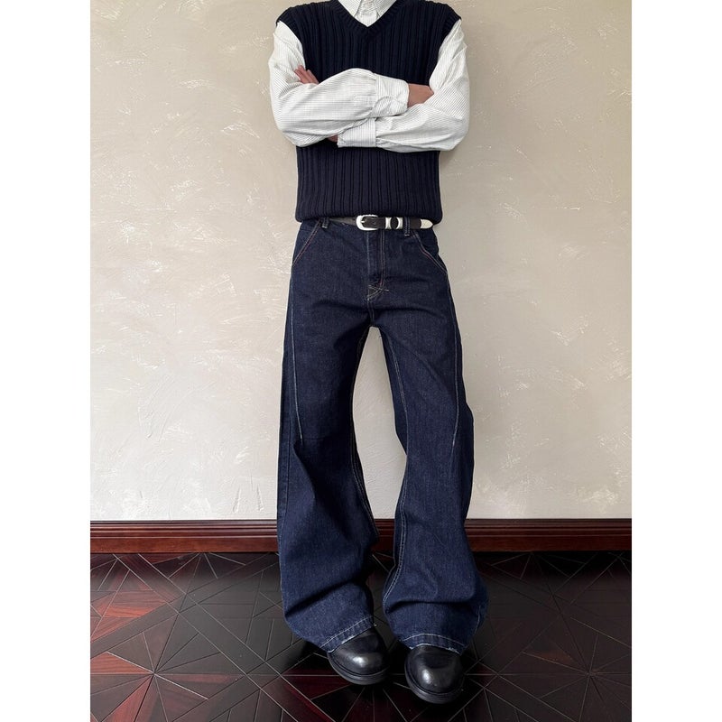Unisex Casual Daily Denim Jeans - Image 2