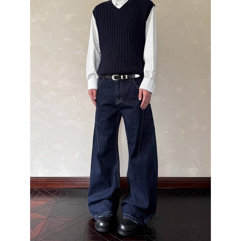 Unisex Casual Daily Denim Jeans - Image 4