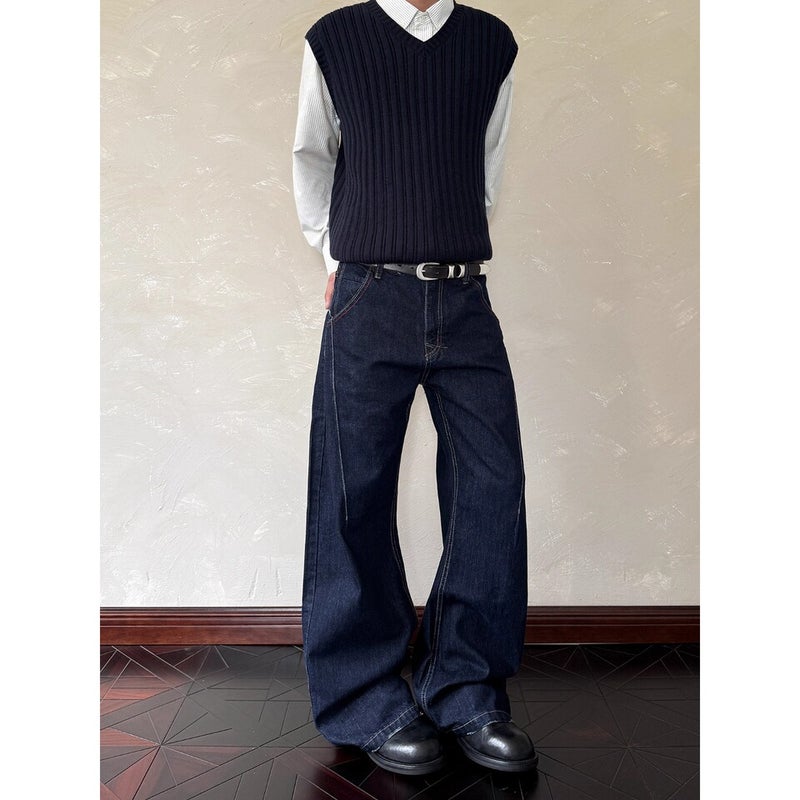 Unisex Casual Daily Denim Jeans - Image 3