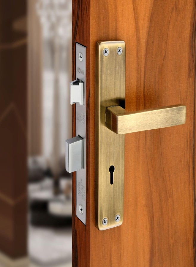 DUKElocks طقم قفل باب نقر من الفولاذ المقاوم للصدأ من ديوك 1005 BA KY للباب الرئيسي، المطبخ، غرفة النوم، المكتب، جسم القفل من النحاس بتصميم فاخر و3 مفاتيح بلون نحاسي عتيق 200 مم (8 بوصة). - Image 1