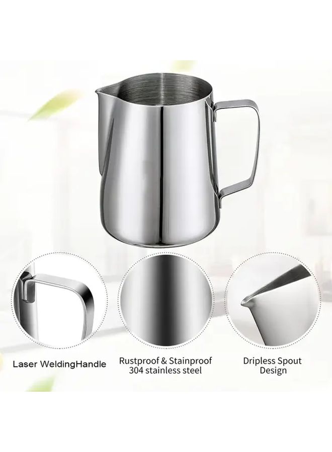 Stainless Steel Milk Frothing Pitcher Set 350ml With Espresso Cup Latte Art Pen - Image 2