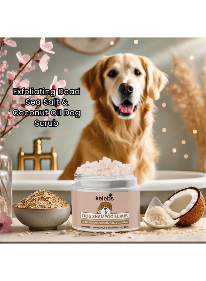 KELEBS Exfoliating Dead Sea Salt & Coconut Oil Dog Scrub  DeepCleansing, AntiItch, Moisturizing With Oatmeal & Essential Oils - Image 2