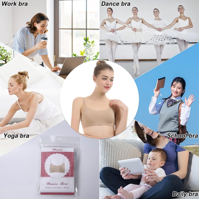 iMucci Clear Strap Bra Professional Dance Bra NO Sponge Invisible Ballet Bras - Image 5