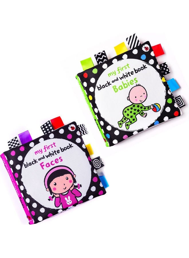 NIBEMINENT 2-Piece Baby Cloth Early Education Soft Book Set 15x 15cm - Image 1