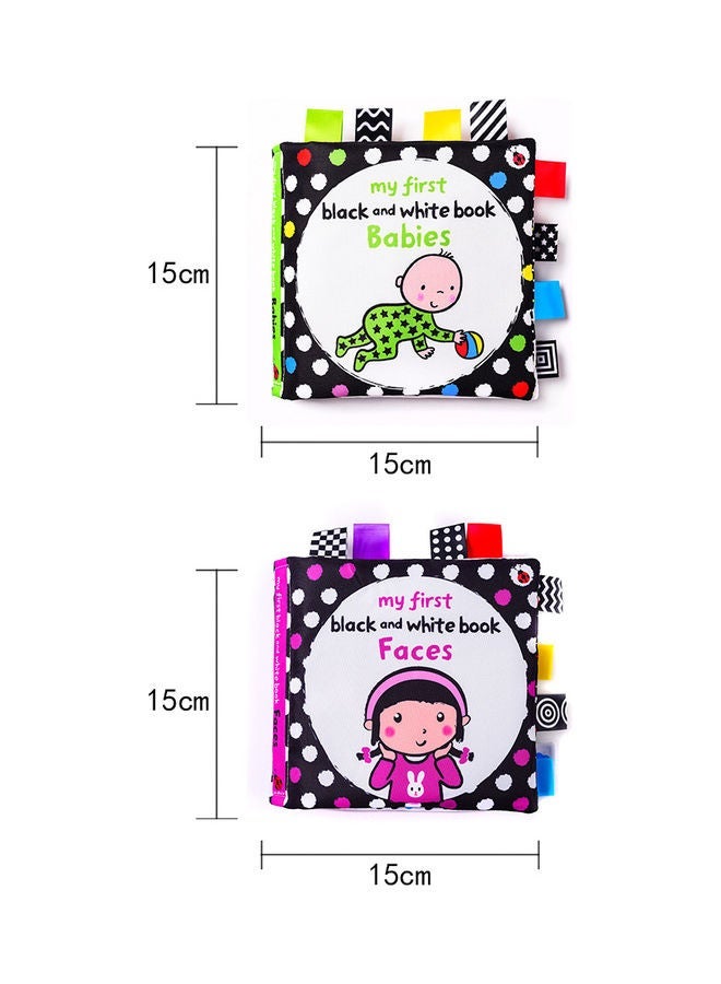 NIBEMINENT 2-Piece Baby Cloth Early Education Soft Book Set 15x 15cm - Image 2