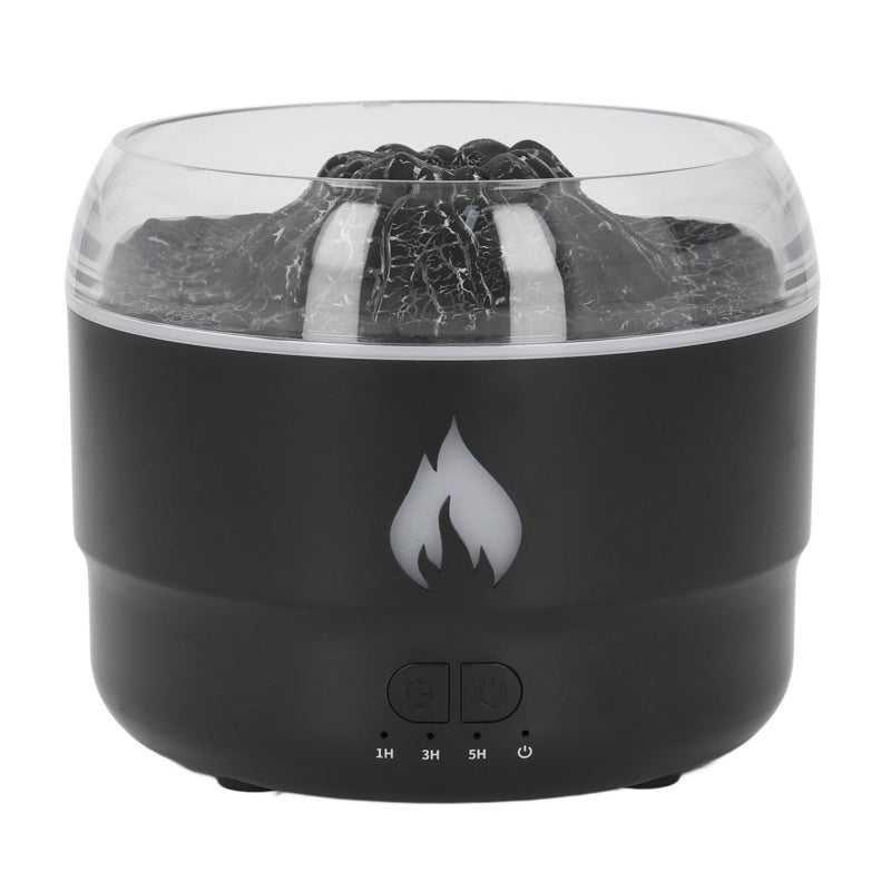 Ultrasonic Essential Oil Diffuser Black 25dB Ultra Quiet - 7-Color Flame Effect Aromatherapy Diffuser with Auto Shut Off Timing for Home Office Bedroom - Image 4