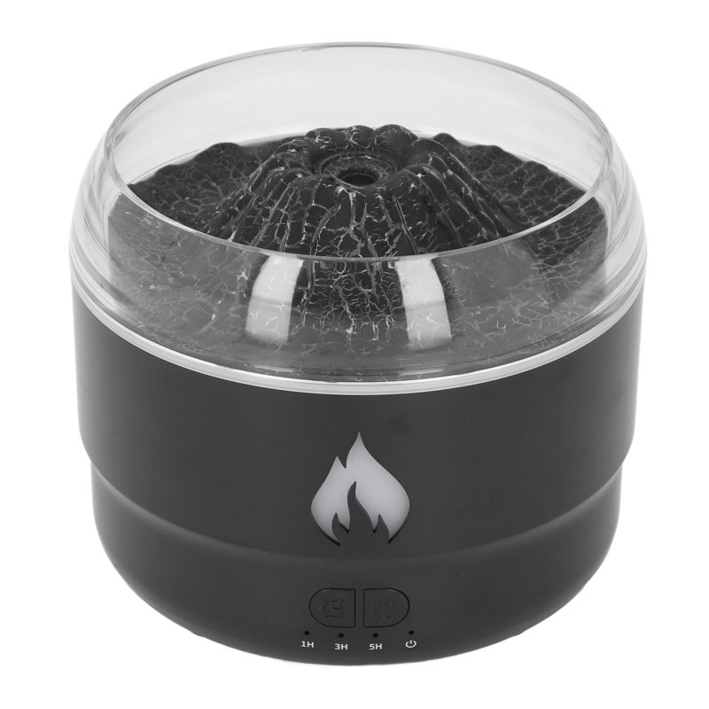Ultrasonic Essential Oil Diffuser Black 25dB Ultra Quiet - 7-Color Flame Effect Aromatherapy Diffuser with Auto Shut Off Timing for Home Office Bedroom - Image 2