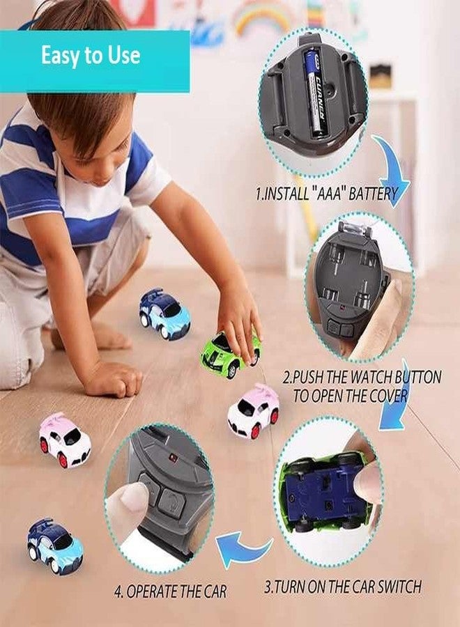 Brand Conquer Mini Remote Control Car Watch Toys, Easy Control Safe 98.4ft Remote Control Distance Cute Wrist Racing Car Watch Silicone Strap with Dust Cover for Outdoor - Image 5