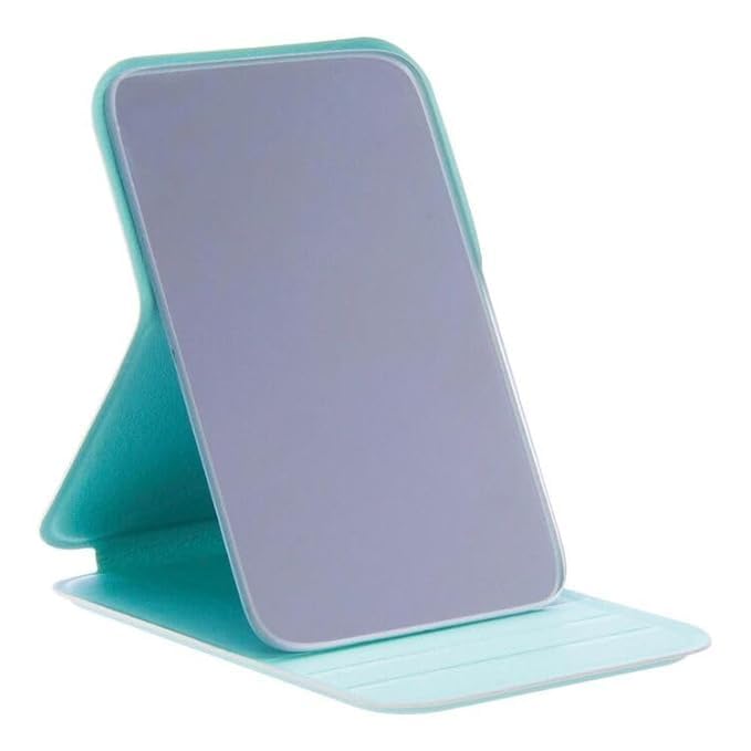 ONICORN Portable Folding Makeup Mirror – Ultra-Thin & Lightweight Travel Mirror | Compact 10.5 x 7 cm for Pocket, Purse, Camping, Home & Office (Green, Pack of 1) - Image 1