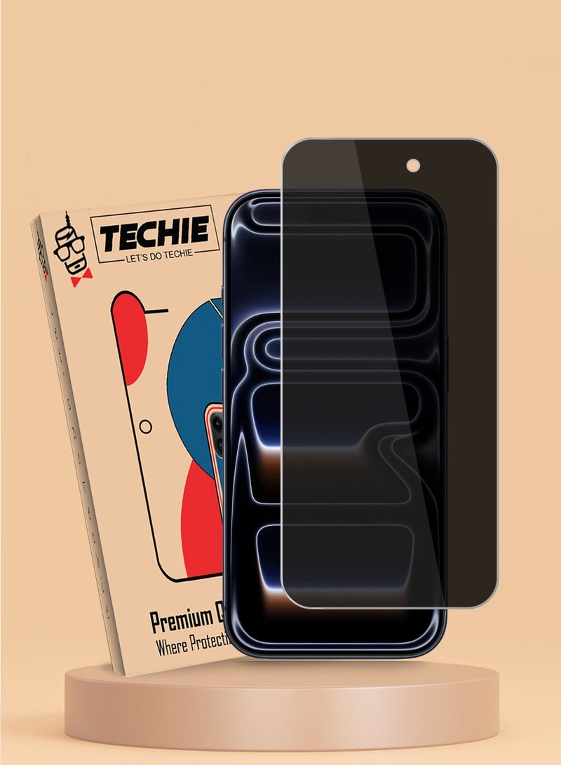 Techie iPhone 17 Pro Max Privacy Tempered Glass Screen Protector - Image 1