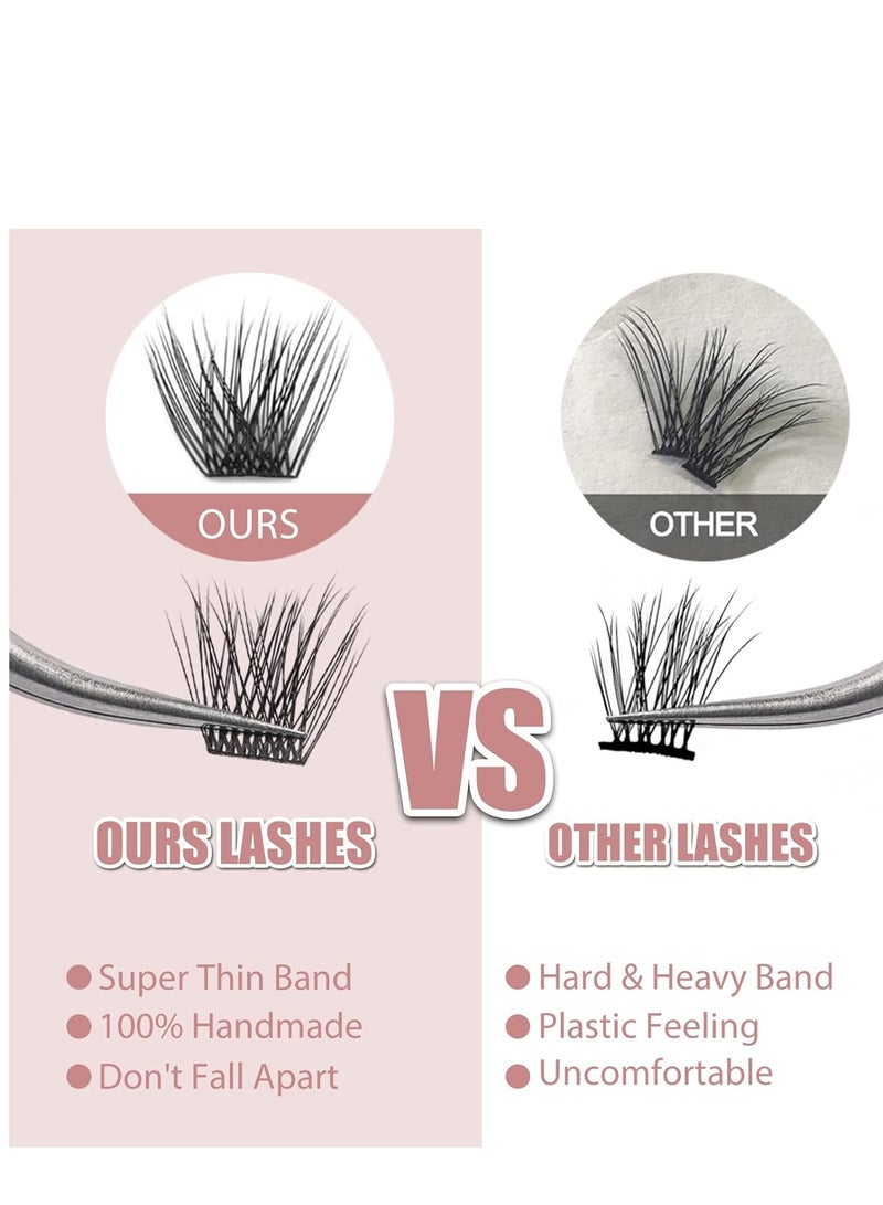 مجموعة وصلات رموش صناعية يمكنك تركيبها بنفسك بتاثير كثافة ثلاثي الابعاد بتجعيدات D مكونة من 48 مجموعة رموش صناعية قابلة لاعادة الاستخدام للحصول على مظهر وصلات الرموش الاصلي ( mex ) - Image 3