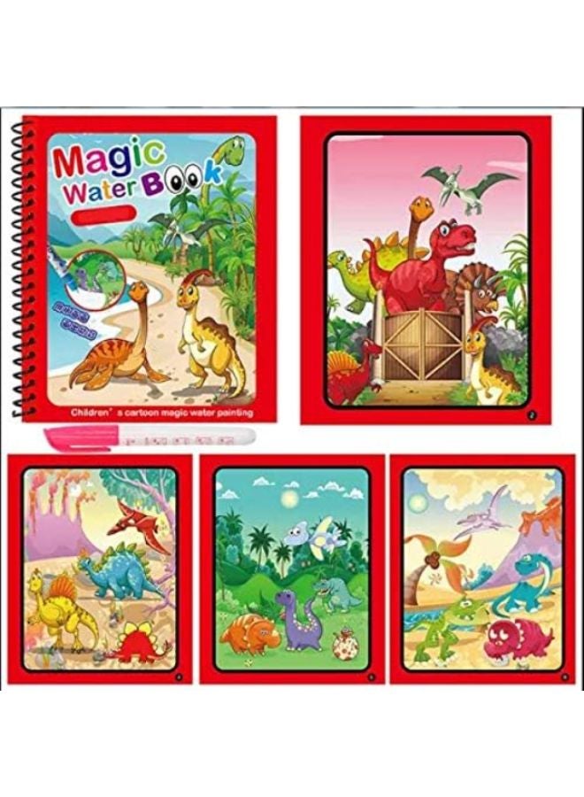Set of 3 Watercolor Coloring Books with Pen for Kids to Learn Coloring and Drawing - Image 2