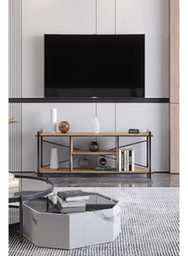 إيه جي دي طاولة تلفزيون بتصميم جميل وعصري من الخشب وأرجل من المعدن - Image 5